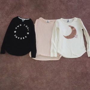 Old Navy thermal crew neck shirt bundle
